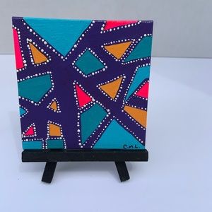 Colorful Abstract Painting on Canvas Board